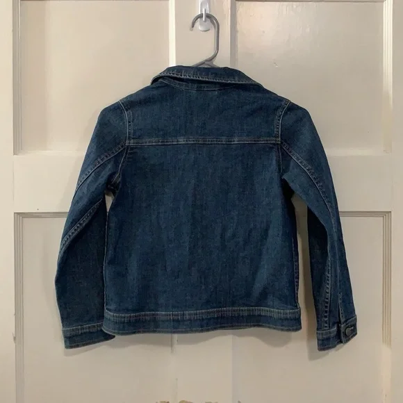 Hanna Andersson jean jacket embroidered flowers European size 140 US 10 - Picture 5 of 10